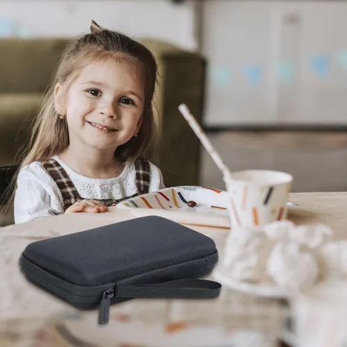 Vista 8 de co2CREA Funda rígida de repuesto para VTech KidiBuzz 3 / KidiBuzz G2 para niños Electrónica Smart Device KidiConnect (funda negra + interior gris)