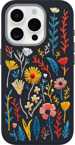 Vista 28 de OtterBox iPhone 15 Symmetry Series Cactus Cuero para MagSafe - Negro ASH (Negro)