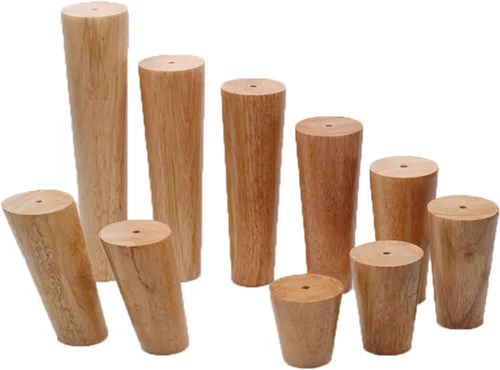Vista 7 de Patas rectas y cónicas modernas de mediados de siglo para muebles, barra roscada M8, patas de sofá para mesa de café, 2.4 a 27.7 pulgadas