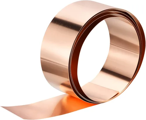 uxcell 99.9% de cobre puro intermitente, 0.039 in x 1.969 in x 1 M rollo de hoja de metal de cobre tira de cobre placa de lámina de metal para