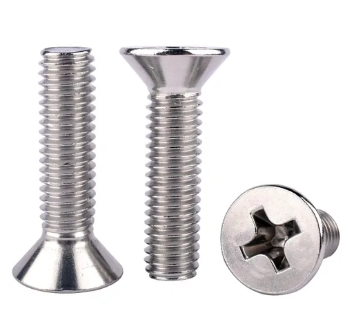 Vista 25 de 20 piezas de tornillos de máquina Phillips de cabeza avellanada plana de 1/4-20 x 1-1/2" UNC, acero inoxidable 304 18-8, rosca completa, rosca gruesa