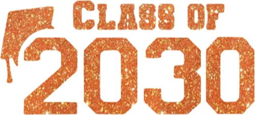 Vista 26 de Class of 2030 Iron On Decal, Graduation Shirt Transfer, Graduate Tshirt Patch, DIY Crafts, Graduation Cap, Pick Size and Color, Iron-On Almost Black