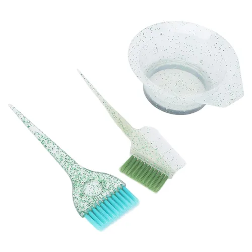 Vista 8 de Juego de 3 tintes para el cabello, kit de tinte para el cabello de alta calidad, cuenco de mezcla de color de cabello, pinceles de tinte, peine