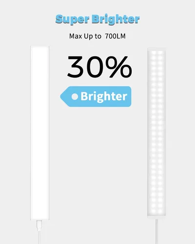Vista 2 de ASOKO Luz de escritorio enchufable, luces LED de banco de trabajo de 16 pulgadas con súper brillo de 700 lúmenes y función de memoria inteligente, 3
