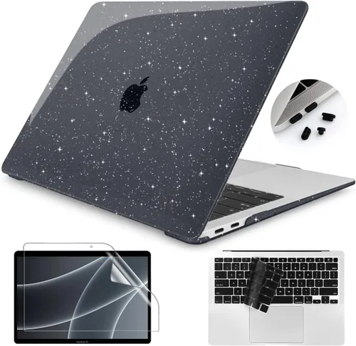 Vista 23 de Teryeefi Funda para MacBook Air de 13 pulgadas 2020 2021 2019 2018 versión A2337 M1 A2179 A1932, carcasa rígida esmerilada y cubierta de teclado