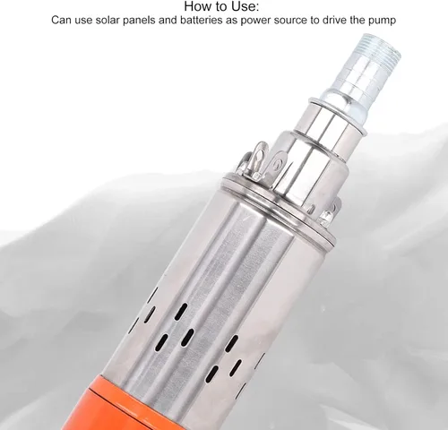 Vista 3 de Bomba de pozo sumergible Bomba de pozo solar Bomba Sumergible De Pozo Profundo Dc Bomba de Pozo Profundo, DC Bomba Solar Motor de Cobre Pozo