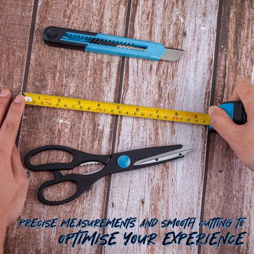 Vista 4 de CARTMAN Juego de herramientas para el hogar de 39 piezas, herramientas manuales esenciales para el hogar con estuche de almacenamiento de plástico