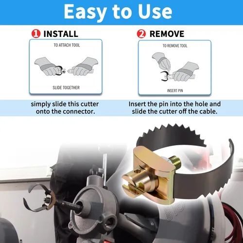 Vista 4 de 52817 T-231 2-1/2" Heavy Duty C Cutter Herramientas de limpieza de drenaje para Ridgid c-4, c-6, c-7, c-8, c-9, compatible con máquinas de limpieza