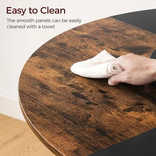 Vista 7 de MAHANCRIS Mesa de comedor redonda para 4, mesa de comedor con estante de almacenamiento, mesa de comedor de 47.2 pulgadas, mesas circulares, mesas