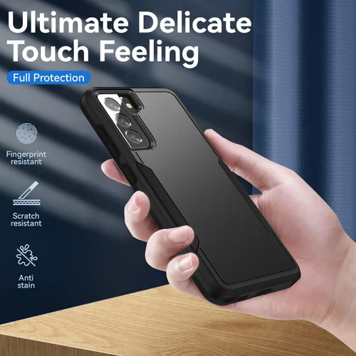 Vista 3 de Funda para Samsung Galaxy S21, Galaxy S21 con protector de pantalla HD [prueba de caídas de grado militar] Funda protectora resistente resistente a