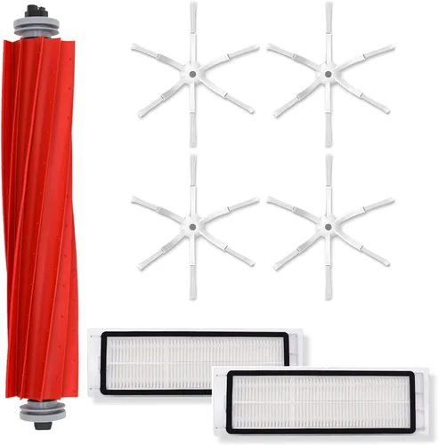 Vista 9 de Kit de accesorios compatible con Roborock P10/Q Revo Robotic Partes de Repuesto de Aspiradora, 2 cepillos principales de rodillos de goma, 3 pares