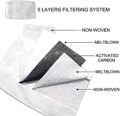 Vista 6 de Red Urchin 7 Color Lights LED Light Up Face Mask Glowing Luminous Dust Mask for Party Festival Rave Rechargeable USB Battery