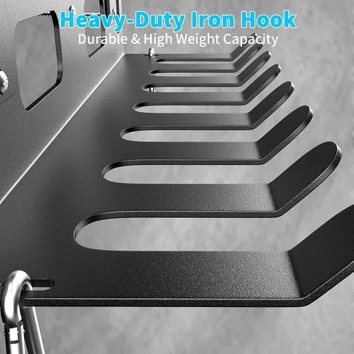 Vista 3 de KHAMAL Multi-Purpose Gym Equipment Storage Rack for Resistance Bands - Gym Wall Storage for Exercise Bands, Yoga mat, Jump Ropes, Weight Belts