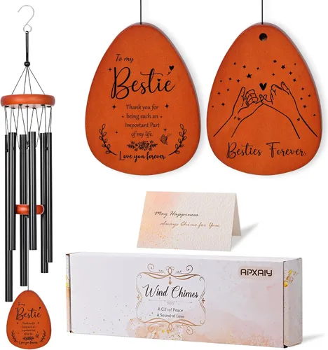 Vista 8 de Regalos de Navidad para Mamá, Campanillas de Viento para Mamás, para Cumpleaños de Mamá de Hija e Hijo, Mejor Regalo de Mamá para Navidad, Acción