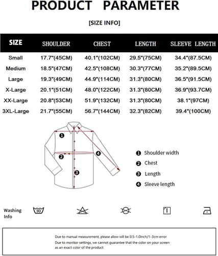 Vista 7 de ZEROYAA - Camisa de vestir con botones, manga larga, ajustado, para oficina, casual con bolsillos para hombres