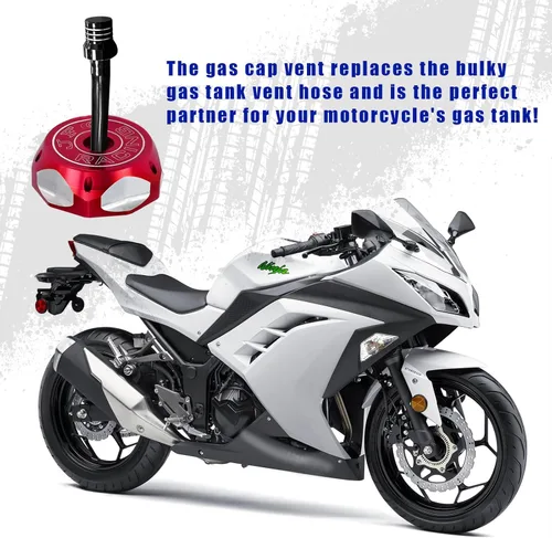 Vista 4 de Augeny 2 piezas de manguera de ventilación para tapa de tanque de combustible, válvula de ventilación de tanque de una vía CNC con válvula
