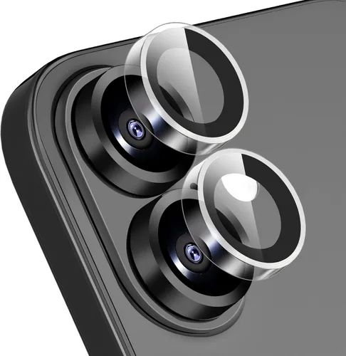 Vista 28 de Paquete de 2X2 Protector de Lente de Cámara para iPhone 17, iPhone 16 Plus/ 16 Protector de Pantalla de Lente de Vidrio Templado Cubierta de Cámara