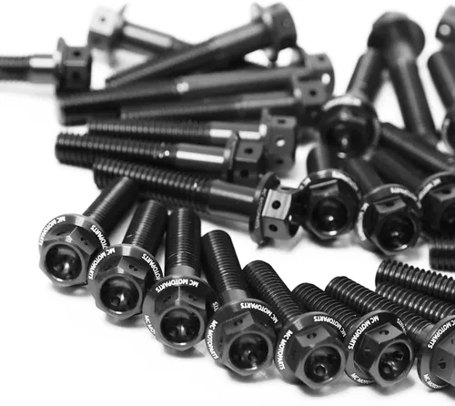 Vista 34 de MC Motoparts Race Spec Kit de pernos de motor cabeza HEX M6 compatible con XJ6 Diversion/F 2009-2016 13 14 15 16 (azul)