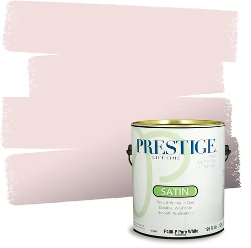 Vista 22 de Prestige Paints E100-T-SW6591 Pintura exterior e imprimación en uno, 1 galón, plano, combinación comparable de Sherwin Williams Amaryllis, 1 galón