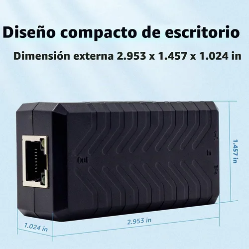 Vista 4 de Extensor PoE Repetidor Ethernet 1 Puerto 10/100 EX201-E