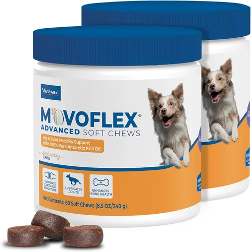 Vista 10 de MOVOFLEX Virbac - Suplemento de apoyo avanzado para la cadera y las articulaciones para perros pequeños, 60
