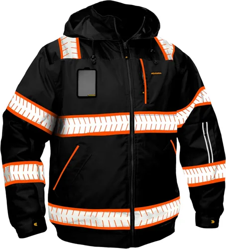 KwikSafety Chaquetas reflectantes | Bombarderos de trabajo de alta visibilidad aislados para hombre | Amarillo, Naranja, Multicolor