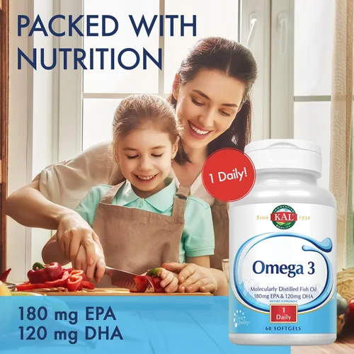 Vista 4 de KAL 180/120 1000 mg Omega 3 pescado, 60