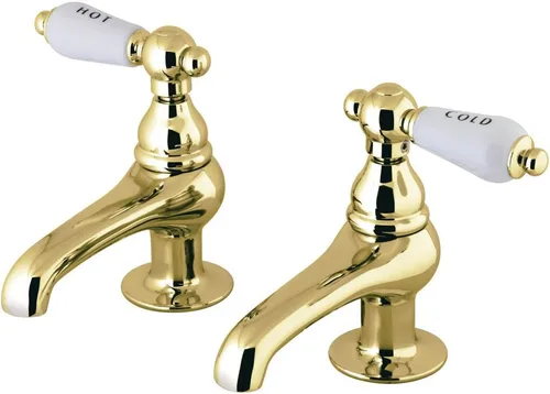 Vista 6 de Kingston Brass CC3L8 - Grifo vintage para lavabo, níquel cepillado