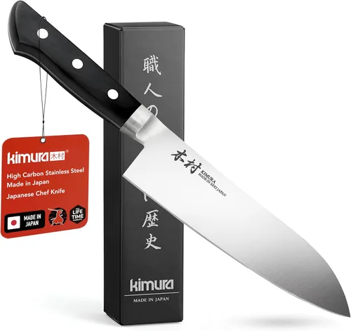 Vista 10 de Kimura Cuchillo de pelar, [fabricado en Japón], cuchillo de chef profesional de 3.5 pulgadas, cuchillos de cocina de acero inoxidable de molibdeno