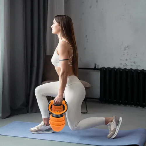 Vista 7 de Juego de mancuernas ajustables, 44/66/88 LBS, pesas 4 en 1 para gimnasio en casa con conector como mancuerna, kettlebell, barbell para entrenamiento