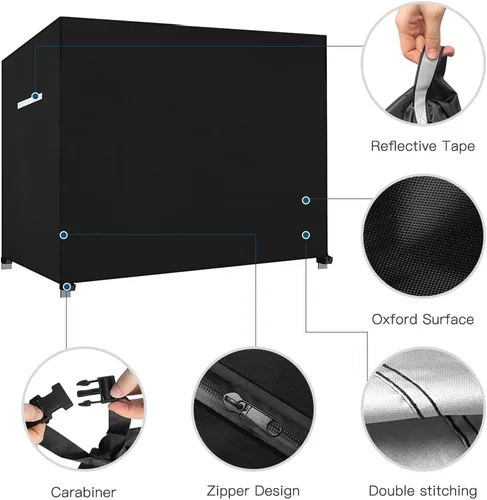 Vista 3 de Funda para columpio al aire libre de 3 plazas triples, impermeable, cubierta de toldo para patio, cubierta de hamaca para columpio, cubierta