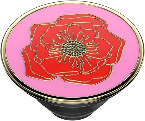 Vista 8 de PopSockets Agarre para teléfono con soporte expandible, esmalte Nature PopGrip - Big Poppy