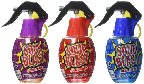 Kidsmania Granadas en aerosol de caramelo Sour Blast, 12 unidades