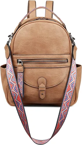 Vista 10 de FADEON Mini mochila de piel para mujer, mochilas pequeñas y bonitas de diseño, mochila de hombro de moda para damas, Mochilas Daypack