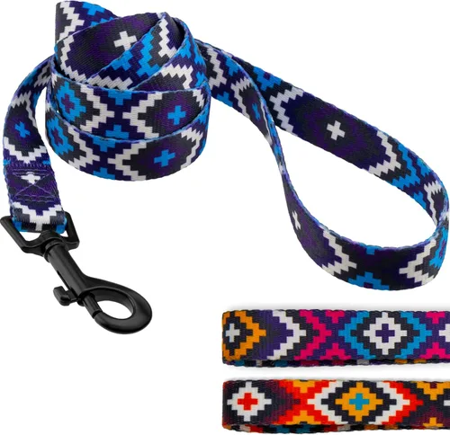 Vista 34 de CollarDirect Correa floral para perro, correa de nailon con estampado de flores, correas ajustables para mascotas para perros pequeños, medianos