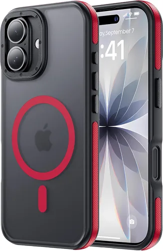 Vista 87 de Tigowos Funda Magnética para iPhone Air Compatible con MagSafe Resistente a Caídas de 16 Pies Cubierta Trasera con Sensación de Piel Mate a Prueba