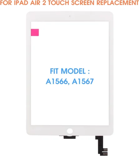 Vista 2 de Para iPad Air 2 Reemplazo de pantalla, pantalla táctil para iPad Air 2 2ª generación 9.7 pulgadas A1566 A1567 Digiziter Pantalla táctil Panel