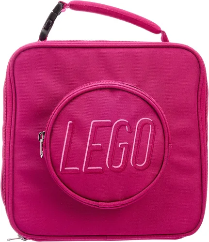 Vista 23 de Bolsa de almuerzo LEGO, duradera y aislada, con bolsillo de malla y compartimento con cremallera, perfecta para comidas sobre la marcha, negra