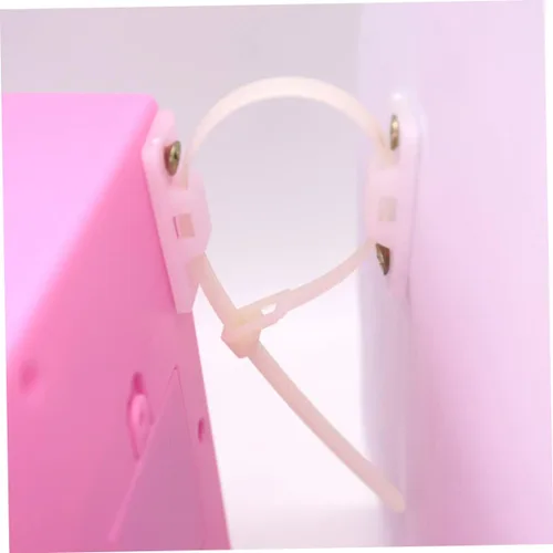 Vista 7 de BESTonZON Juego de 10 anclajes para muebles a prueba de bebés, kit de anclajes antipuntas para niños y niñas, correa de plástico blanco para muebles