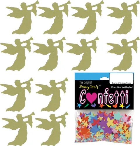 Vista 3 de Confeti Angel con cuerno dorado - Paquete al por menor #8971 QS0