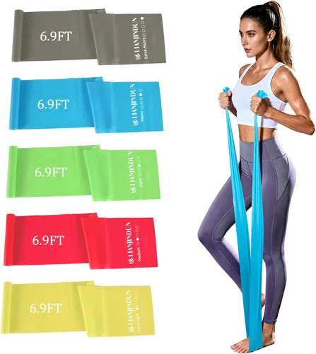 Vista 12 de 5 Pcs Professional Resistance Bands. Latex-Free, Elastic Band, Work Out Bands, Stretch Bands for Working Out Women or Men, Exercise Bands Set for
