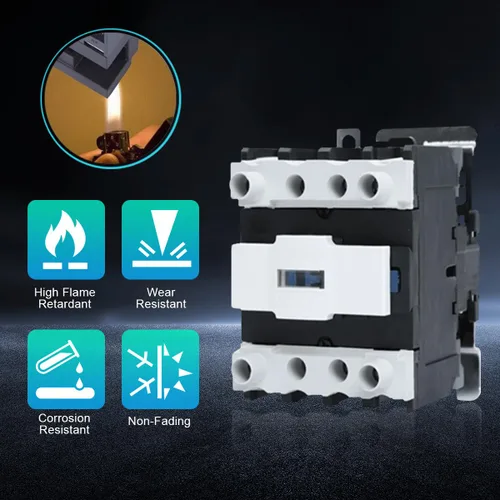 Vista 4 de ATO Contactor de CA 80Amp 4Pole Contactor de CA magnético Contactor de minería Contactor de iluminación 24v 110v 220v bobina con base de montaje