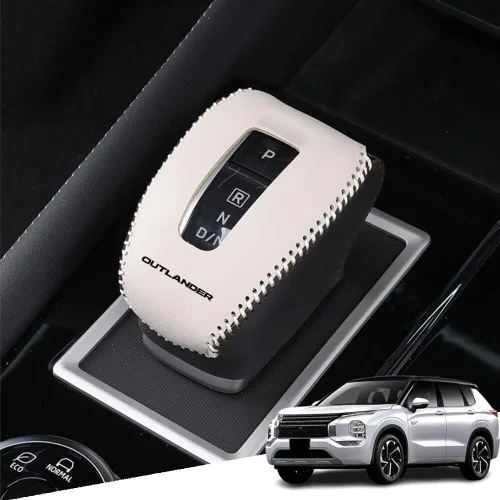 Vista 8 de Great-luck Funda Protectora de Perilla de Palanca de Cambios Automática de Cuero Genuino con Moldura, Accesorios Interiores Personalizados