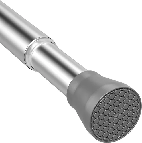 Vista 23 de Barra de tensión negra de 16 a 26 pulgadas, barras de cortina de resorte, sin perforación, barras pequeñas de tensión ajustable, barra de cortina