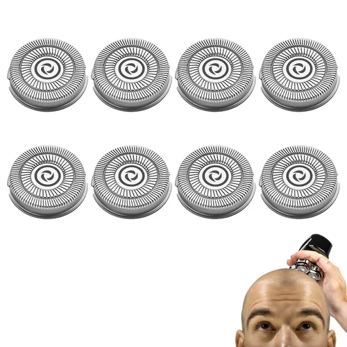 Vista 8 de Paquete de 12 cuchillas de repuesto para cabezal de afeitadora compatible con Sku*l Shaver Pitbull Gold PRO - Hoja de repuesto de 4 cabezales
