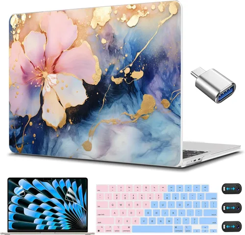 Vista 33 de CISSOOK Funda compatible con MacBook Air de 15 pulgadas 2023 2024 2025 2026 versión M5 A3448 M4 A3241 M3 A3114 M2 A2941, carcasa rígida de plástico