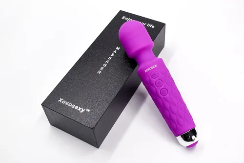 Vista 2 de xoxosexy Masajeador personal recargable, 20 patrones de vibración y 8 velocidades, masajeadores impermeables de mano para tejido profundo silencioso