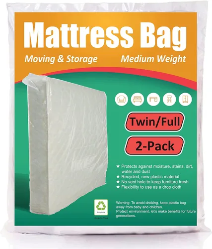 Vista 8 de Bolsa para colchón ComfortHome para mudanza y almacenamiento, tamaño Queen y King, 1 unidad