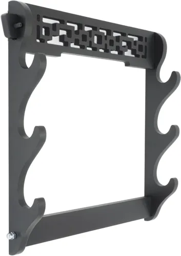 Vista 8 de Eforlife Soporte de pared para espada samurái japonesa, soporte de exhibición para Katana japonesa Wakizashi Tanto 3 capas