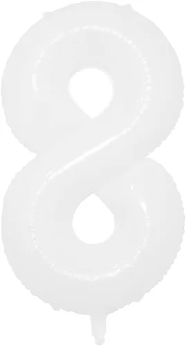 Vista 7 de Globos de helio de papel de aluminio de 32 pulgadas con números blancos de 0, 1, 2, 3, 4, 5, 6, 7, 8, 9, decoración de fiesta de cumpleaños, baby